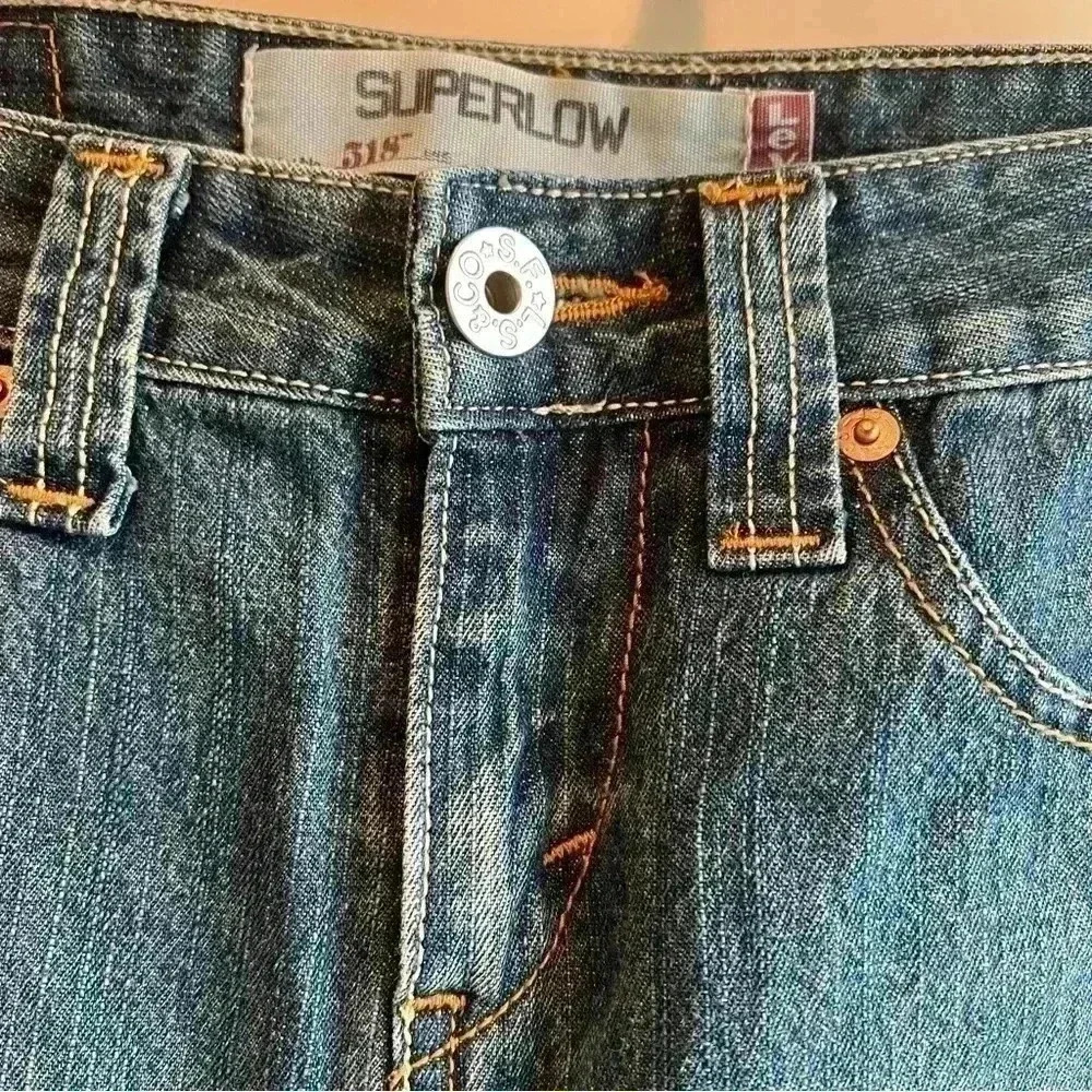 Levi’s 518 Skirt Women’s Size 3 Superlow Blue Wash  - Levi’s 518 - Picture 3 of 7